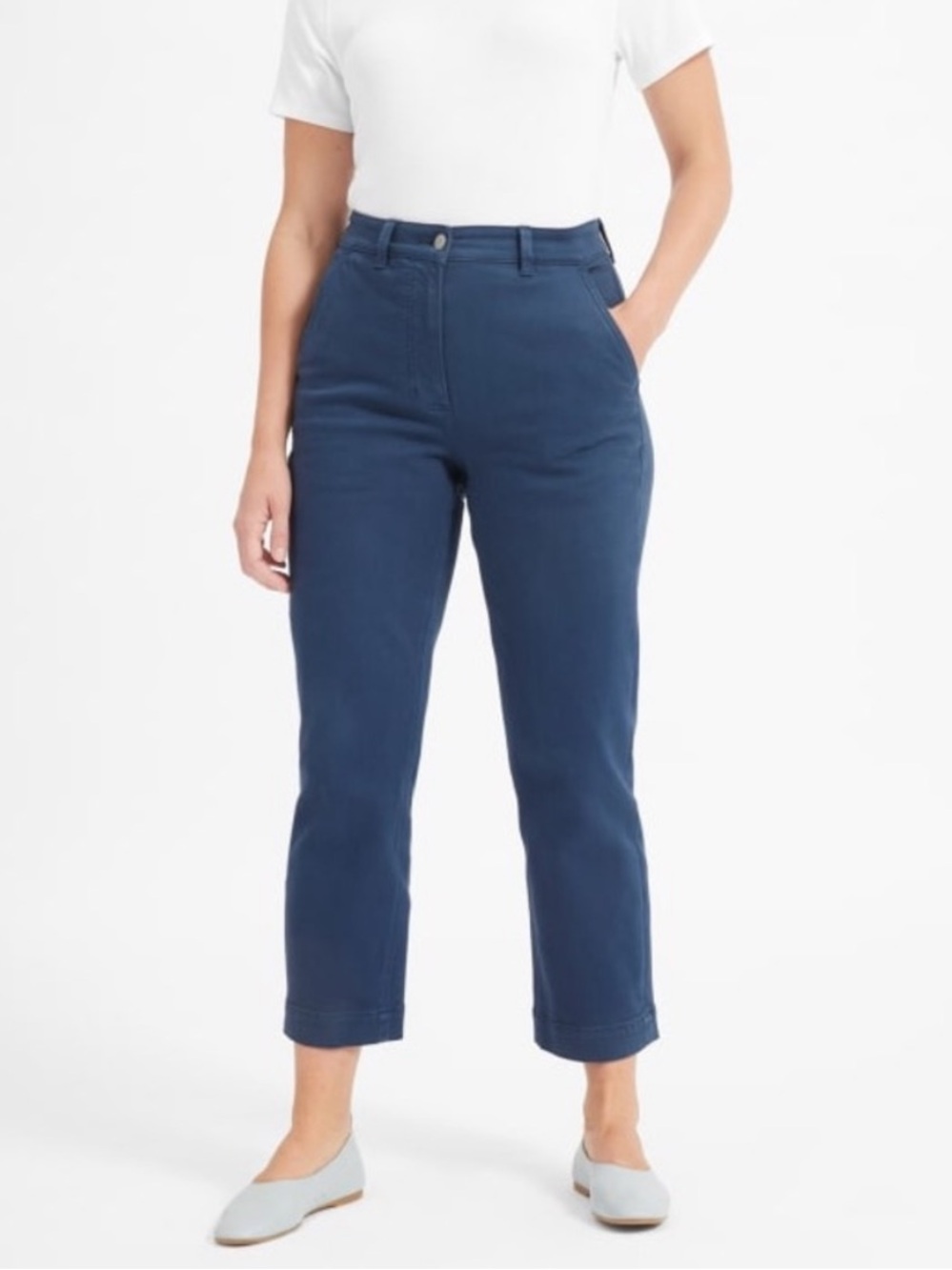 Everlane Cropped Straight Short Pants Blue Size 12